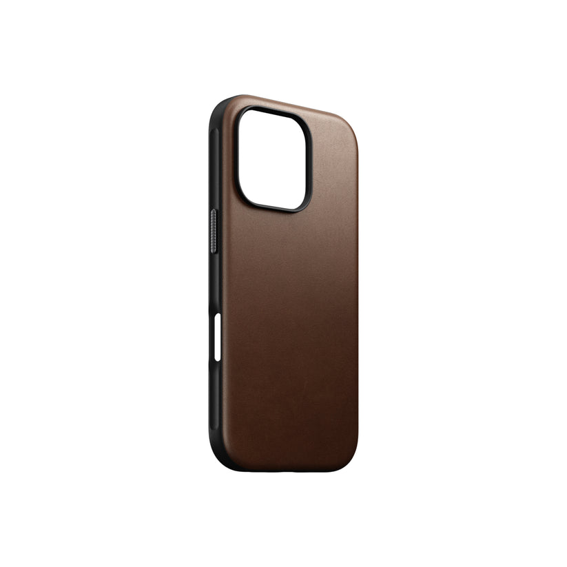 Kožený kryt pro iPhone 16 Pro Nomad Modern - hnědý - istyle.work