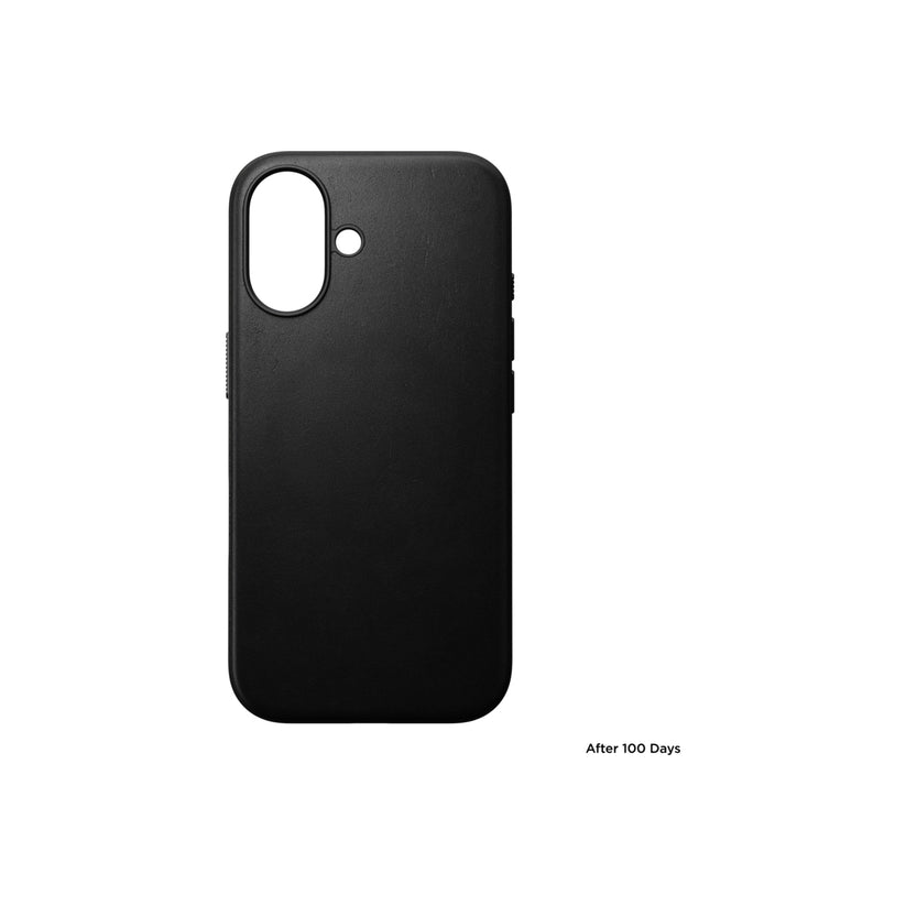 Kožený kryt pro iPhone 16 Nomad Modern - černý - istyle.work
