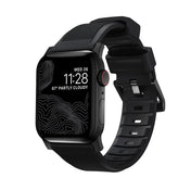 Řemínek pro Apple Watch 42/44/45/49 mm Nomad Rugged Strap - černý s černou přezkou - istyle.work