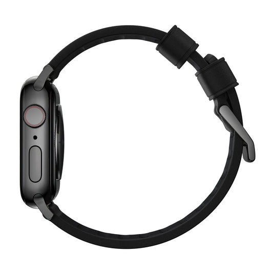 Řemínek pro Apple Watch 42/44/45/49 mm Nomad Active Strap Pro - černý s černou přezkou - istyle.work