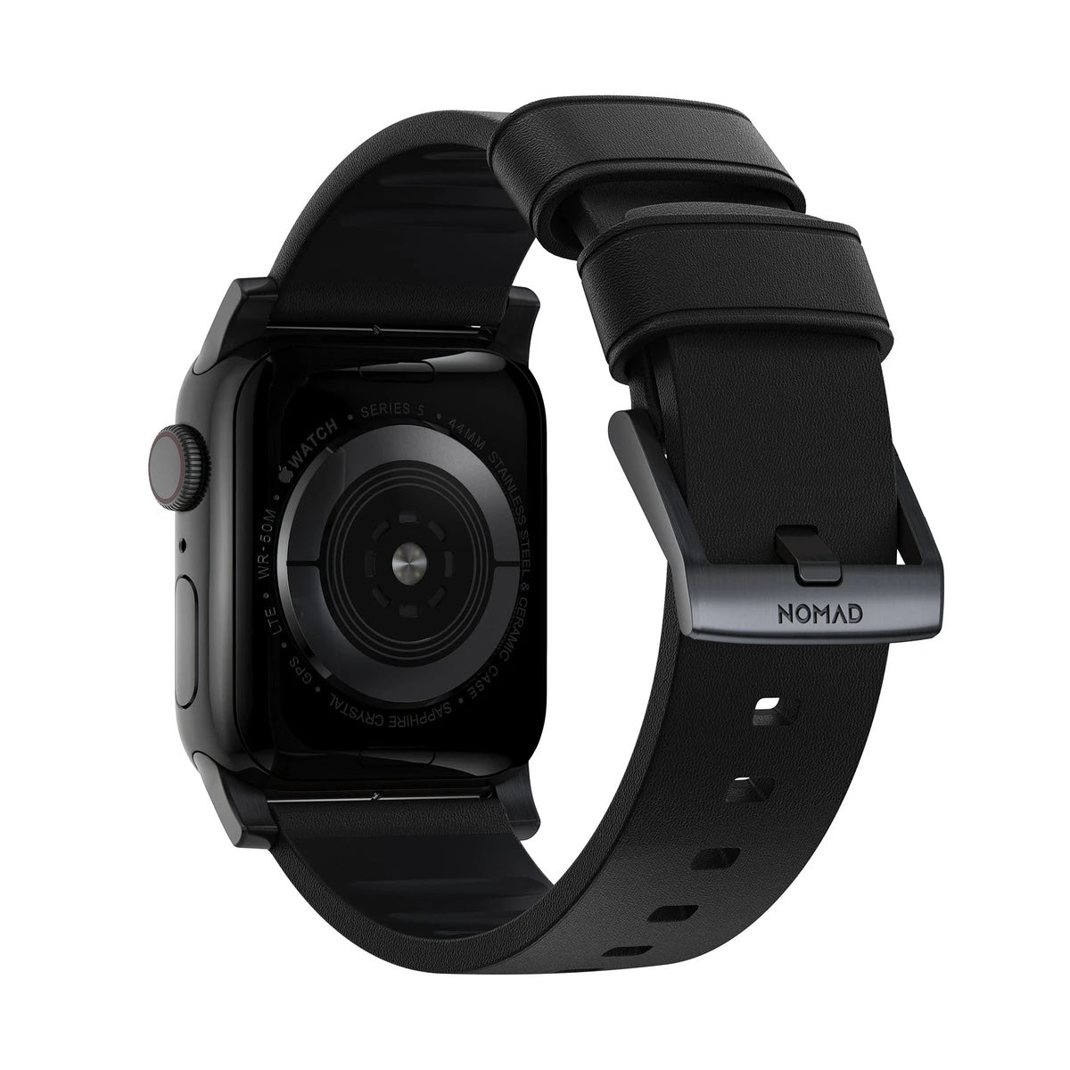 Řemínek pro Apple Watch 42/44/45/49 mm Nomad Active Strap Pro - černý s černou přezkou - istyle.work