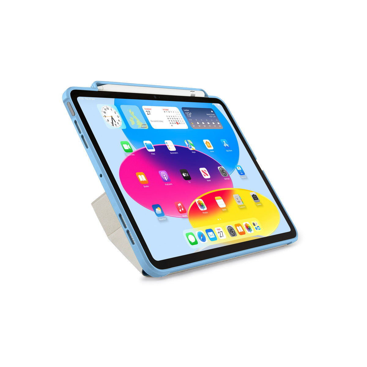 Pouzdro pro iPad 10,9" 2022 Pipetto Origami No3 Pencil Case - světle modré - istyle.work