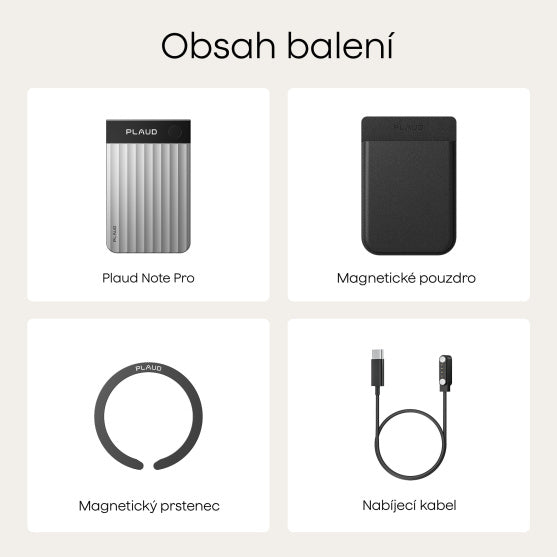 AI záznamník Plaud Note Pro – černý