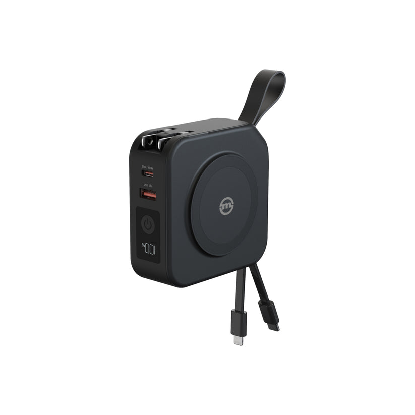 Cestovní nabíječka s powerbankou Mobile Origin 10 000 mAh - černá - istyle.work