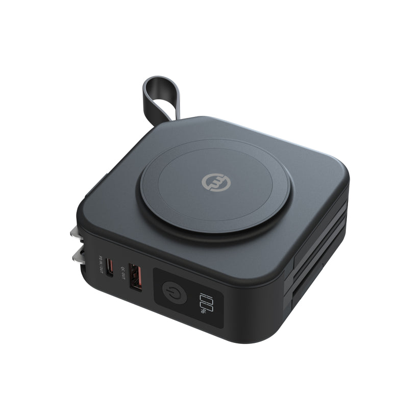 Cestovní nabíječka s powerbankou Mobile Origin 10 000 mAh - černá - istyle.work