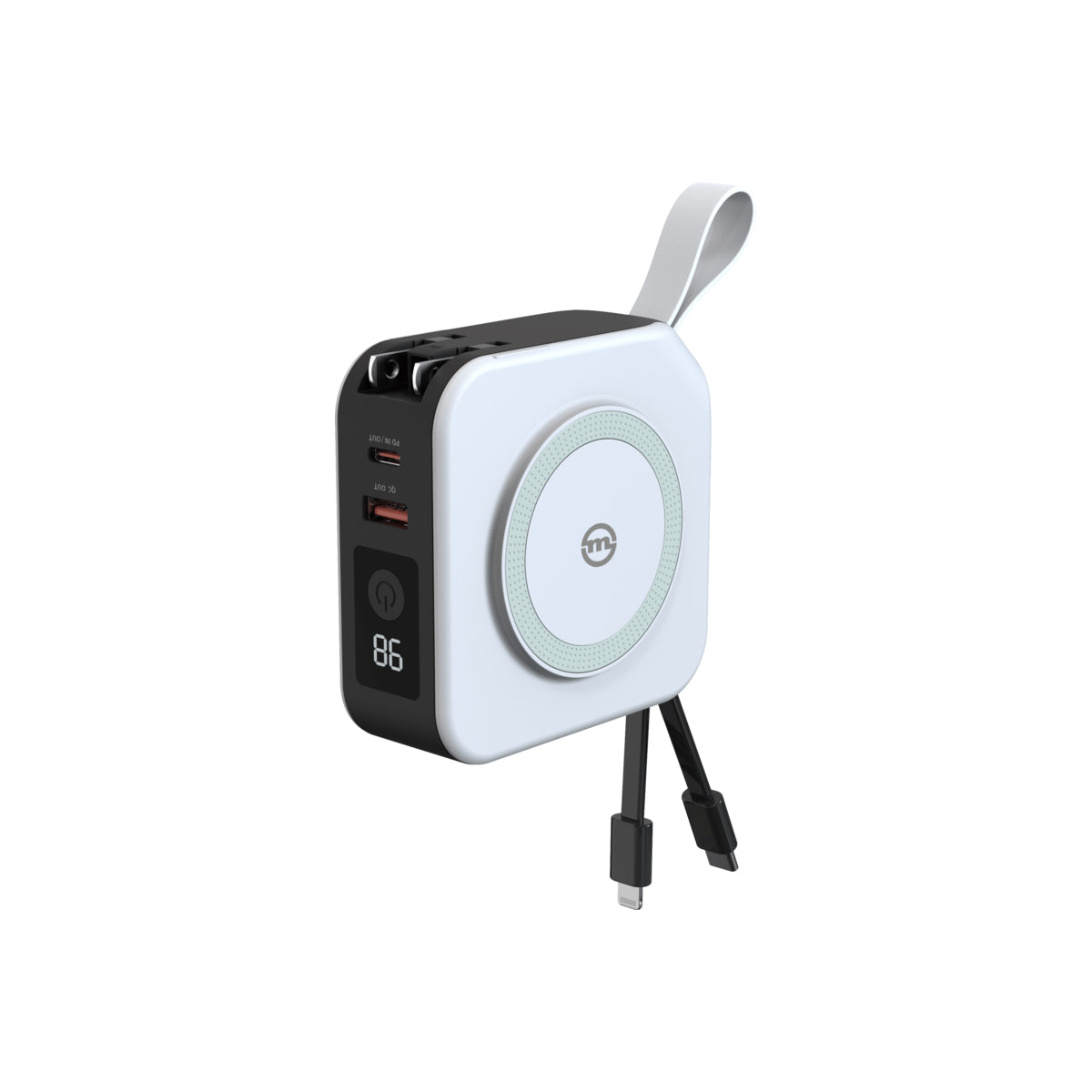 Cestovní nabíječka s powerbankou Mobile Origin 10 000 mAh - bílá - istyle.work