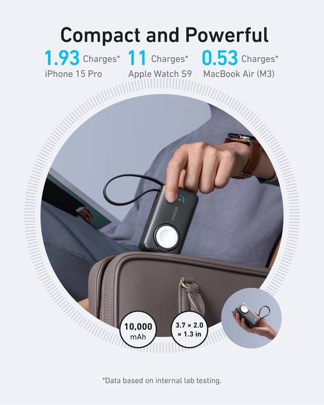 Power banka Anker MagGo 35W 10 000 mAh - černá