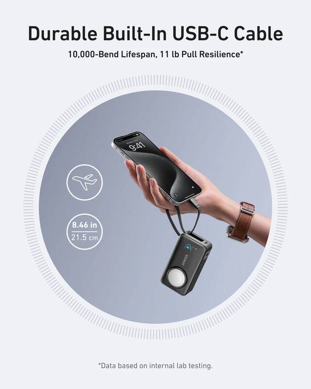 Power banka Anker MagGo 35W 10 000 mAh - černá