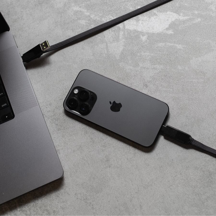 3m nabíjecí kabel 6v1 Rolling Square inCharge XL - černý - istyle.work