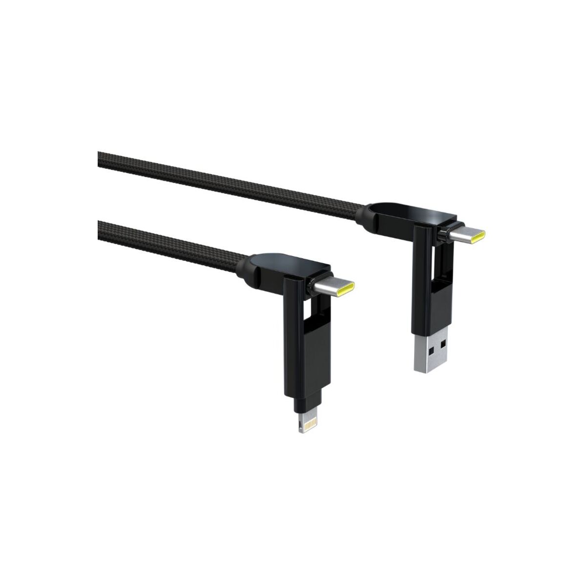 2m nabíjecí kabel 6v1 Rolling Square inCharge XL - černý - istyle.work