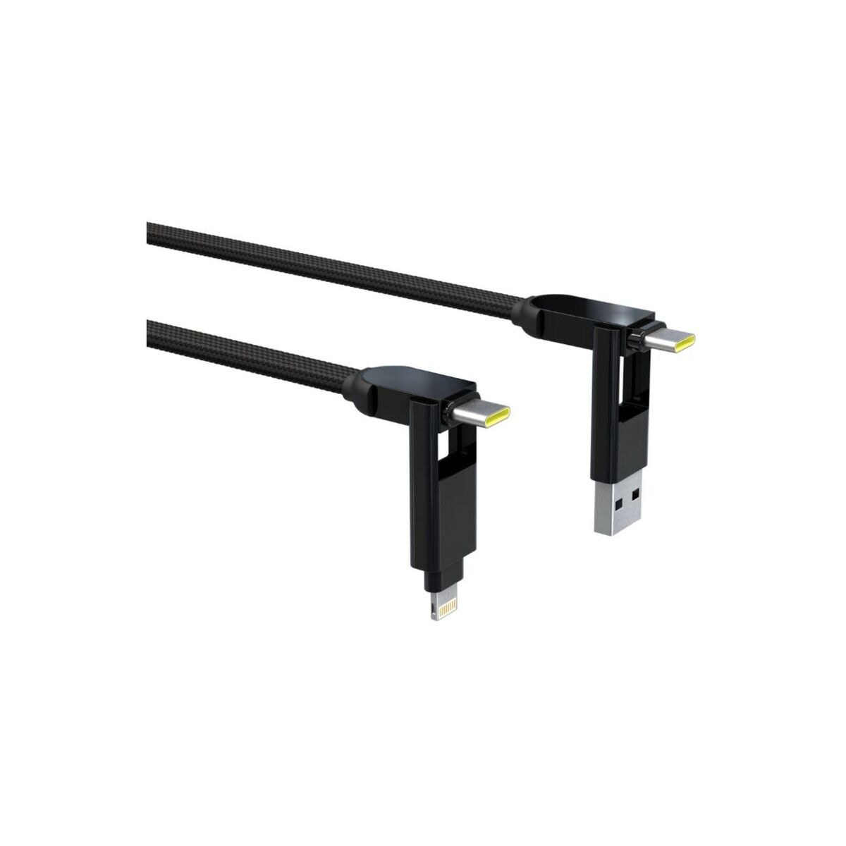 30cm nabíjecí kabel 6v1 Rolling Square inCharge XL - černý - istyle.work