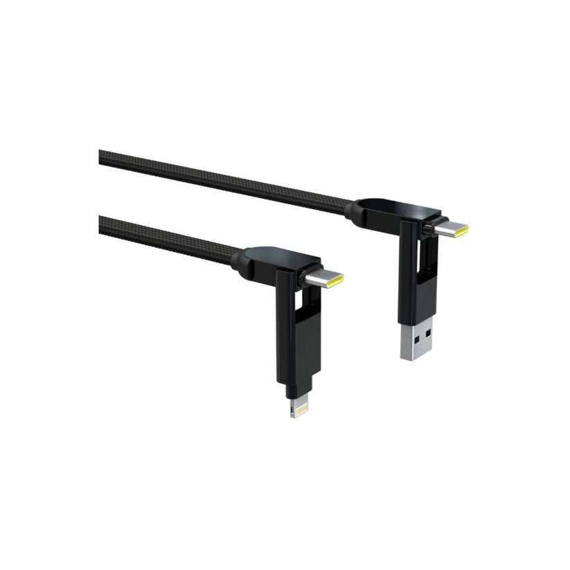 30cm nabíjecí kabel 6v1 Rolling Square inCharge XL - černý - istyle.work