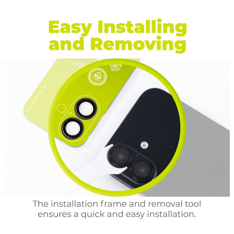 Safírové sklo na čočky pro iPhone 16/16 Plus Mobile Origin - černé - istyle.work