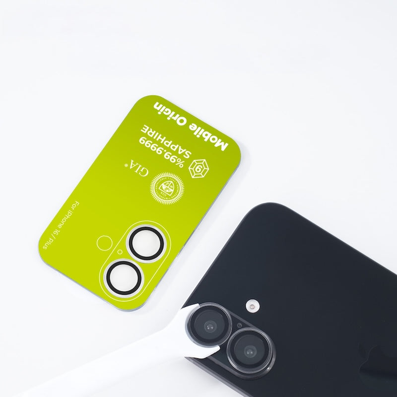 Safírové sklo na čočky pro iPhone 16/16 Plus Mobile Origin - průhledné - istyle.work