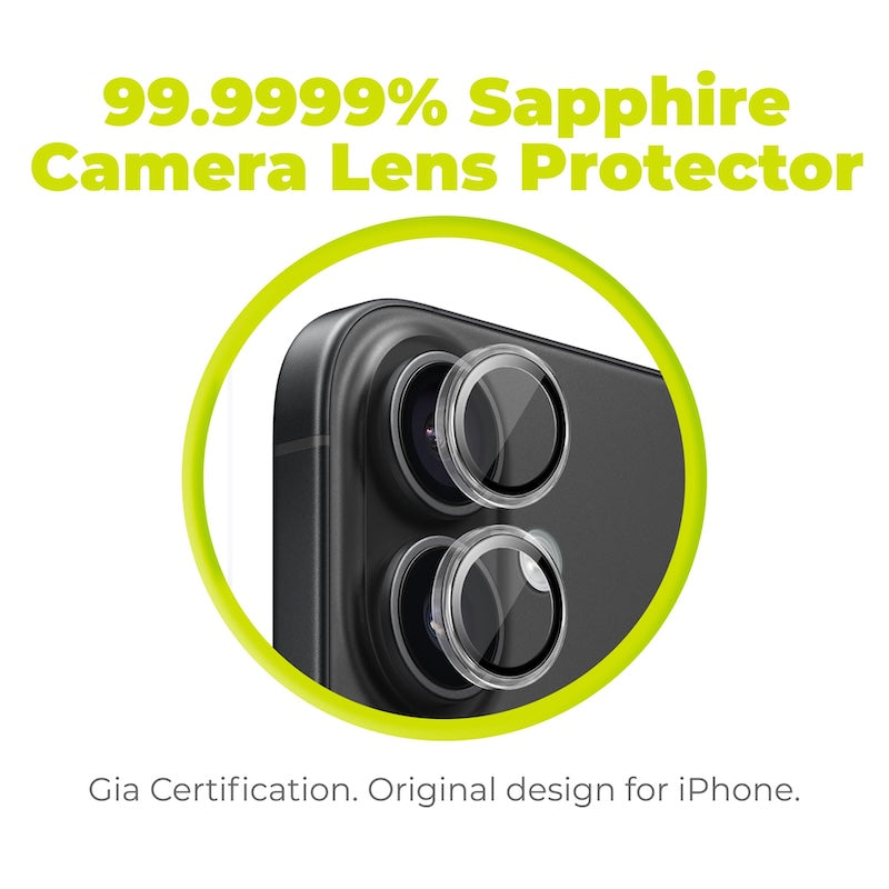 Safírové sklo na čočky pro iPhone 16/16 Plus Mobile Origin - průhledné - istyle.work
