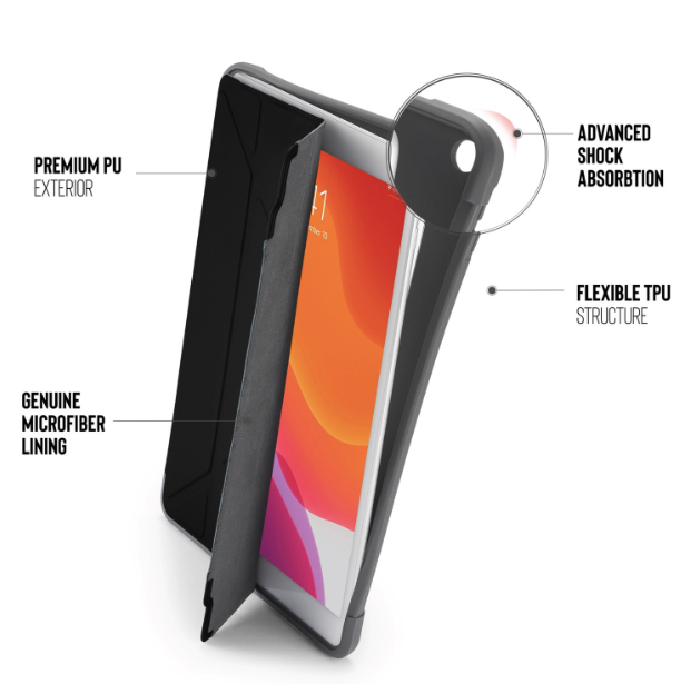 Obal na iPad Air 10,9" (2020) Pipetto Origami Pencil - černý - istyle.work