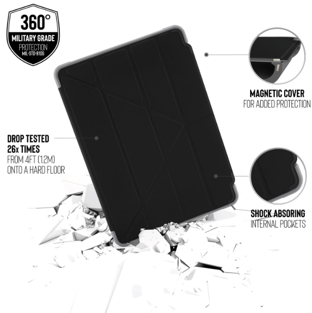 Obal na iPad Air 10,9" (2020) Pipetto Origami Pencil - černý - istyle.work