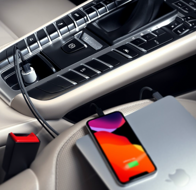 Nabíječka do auta Satechi 72W USB-C PD – stříbrná - istyle.work