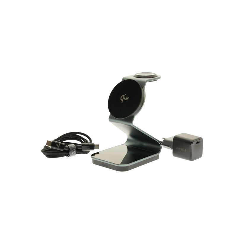 3v1 MagSafe Qi2 nabíječka Dviced se stojánkem – šedá - istyle.work