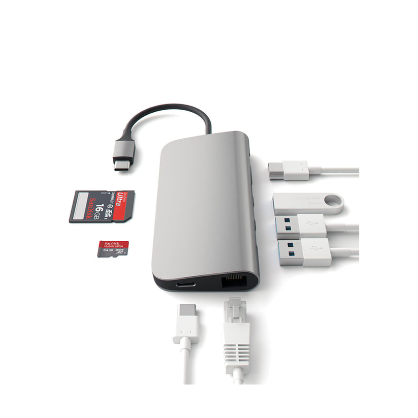 Hliníkový víceportový USB-C adaptér Satechi - vesmírně šedý - istyle.work