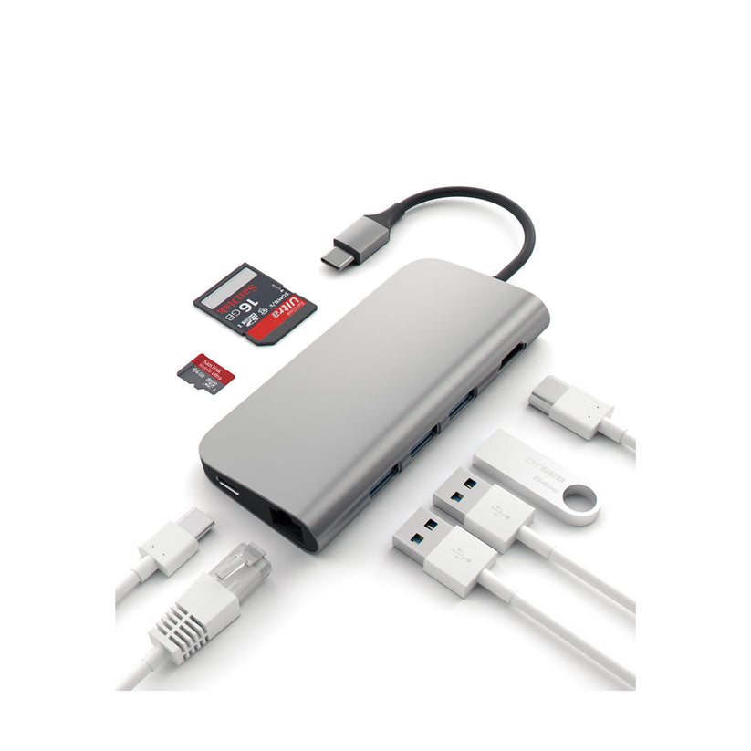 Hliníkový víceportový USB-C adaptér Satechi - vesmírně šedý - istyle.work