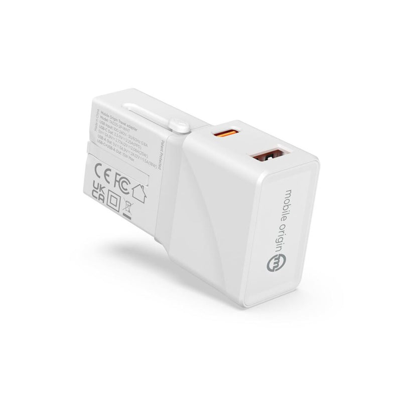 25W Cestovní adaptér Mobile Origin Travel Adapter - bílý - istyle.work