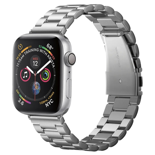 Kovový řemínek pro Apple Watch 42/44/45/49 mm Spigen Modern Fit - stříbrný - istyle.work