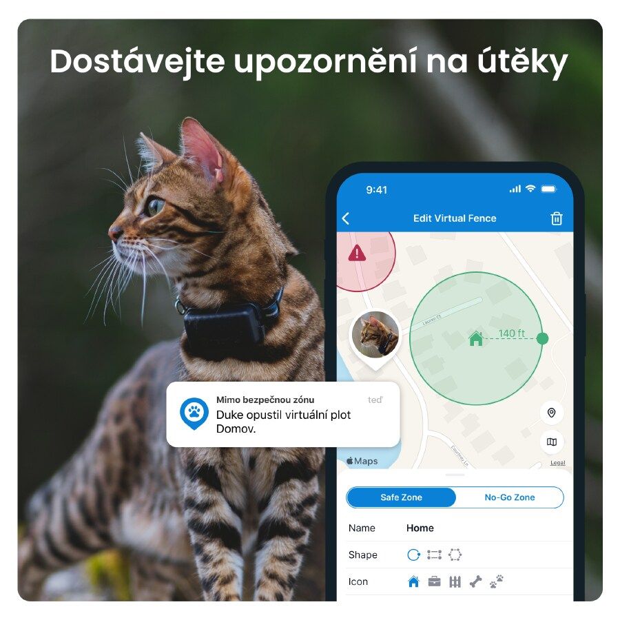 GPS lokátor pro kočky Tractive GPS CAT Mini - tmavě modrý
