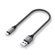 Pletený kabel Satechi USB-A na Lightning 25 cm – šedý - istyle.work