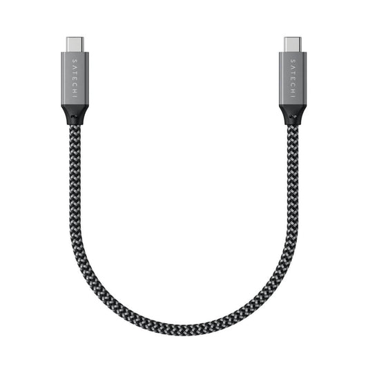 Pletený kabel Satechi USB-C na USB-C 25 cm – šedý - istyle.work
