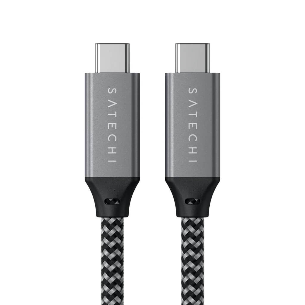 Pletený kabel Satechi USB-C na USB-C 25 cm – šedý - istyle.work