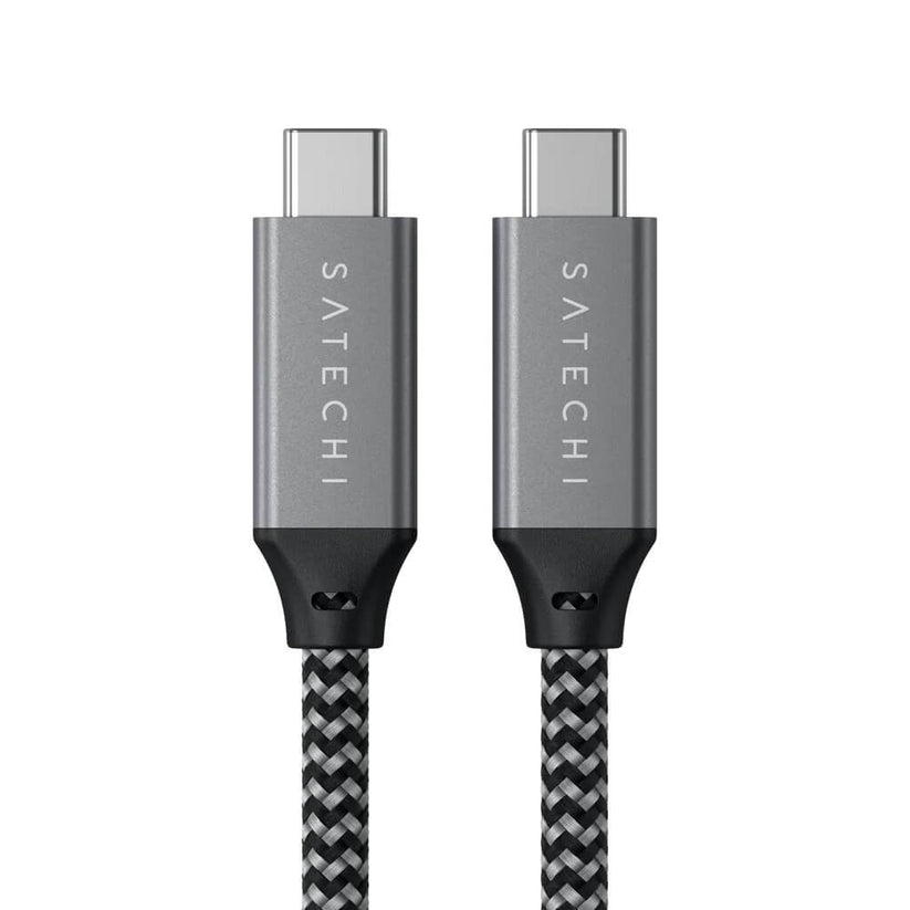 Pletený kabel Satechi USB-C na USB-C 25 cm – šedý - istyle.work