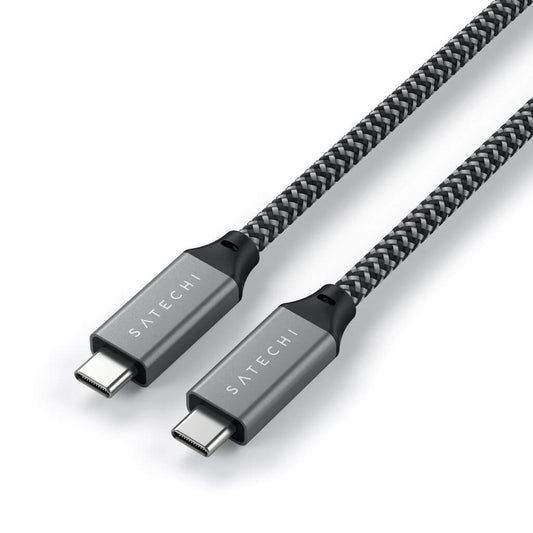 Pletený kabel Satechi USB-C na USB-C 25 cm – šedý - istyle.work