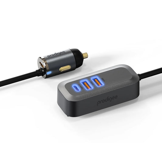 100W rychlonabíječka do auta Prodigee Energee Wagon (2x USB-C, 2x USB-A) - istyle.work