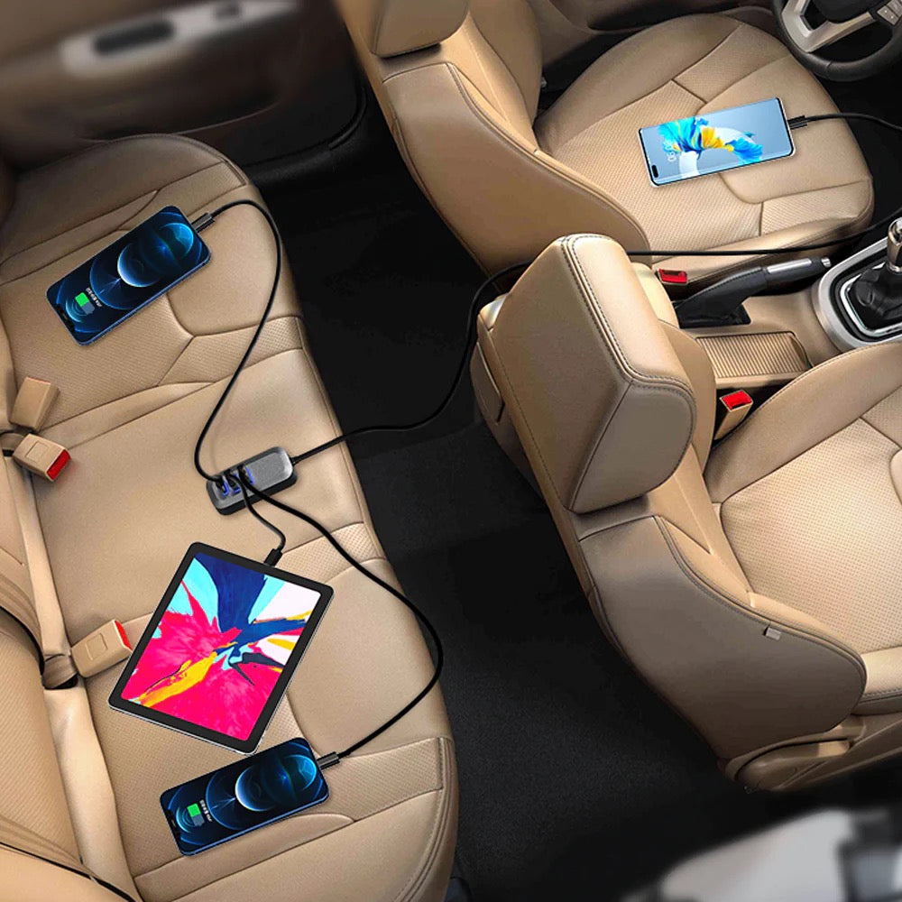 100W rychlonabíječka do auta Prodigee Energee Wagon (2x USB-C, 2x USB-A) - istyle.work