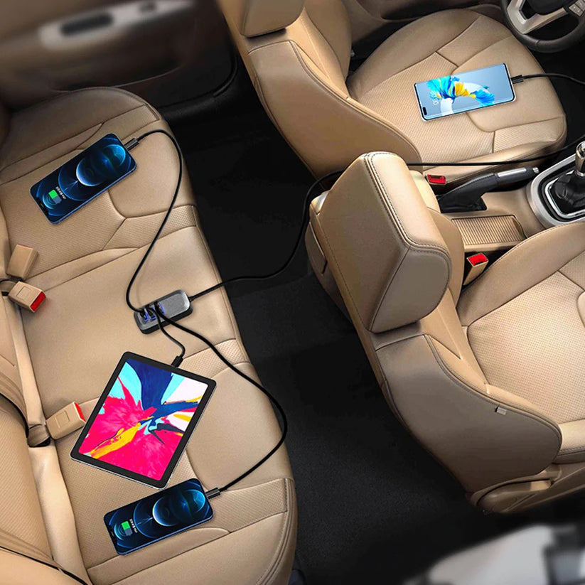 100W rychlonabíječka do auta Prodigee Energee Wagon (2x USB-C, 2x USB-A) - istyle.work