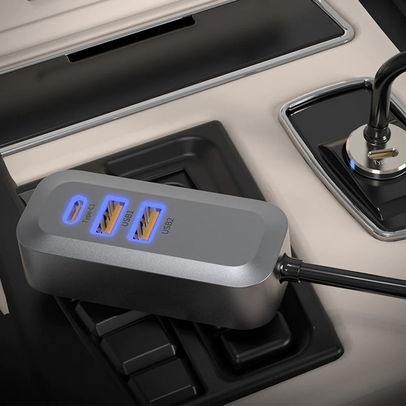 100W rychlonabíječka do auta Prodigee Energee Wagon (2x USB-C, 2x USB-A) - istyle.work