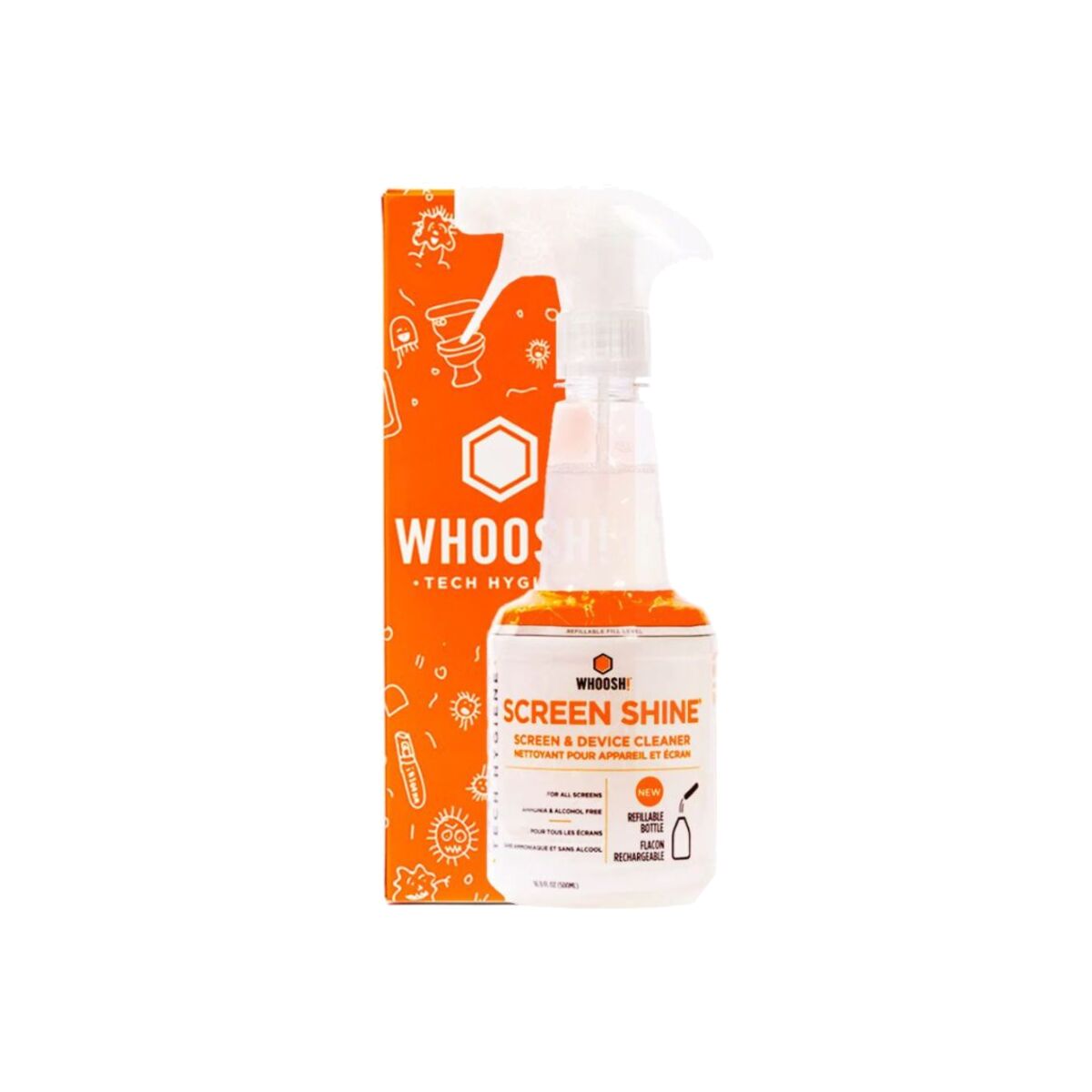 Čistící přípravek WHOOSH! Screen plnitelný profesionální sprej 500 ml - istyle.work