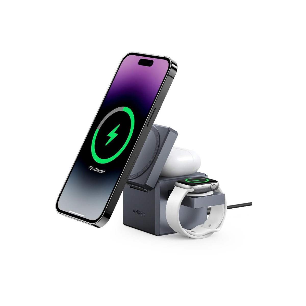 MagSafe bezdrátová nabíječka Anker 3in1 Cube MagGo - istyle.work
